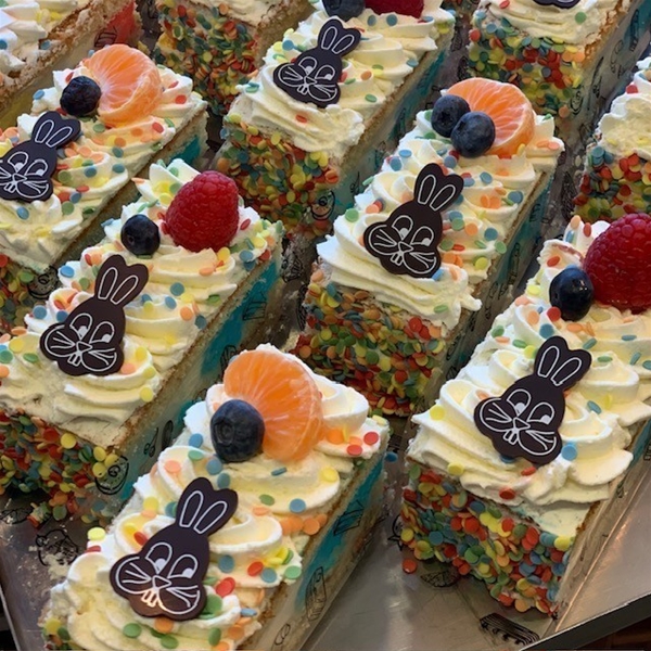 Zandhaas slagroomgebakje