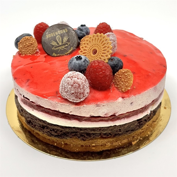 Frambozen yoghurt choco taartje